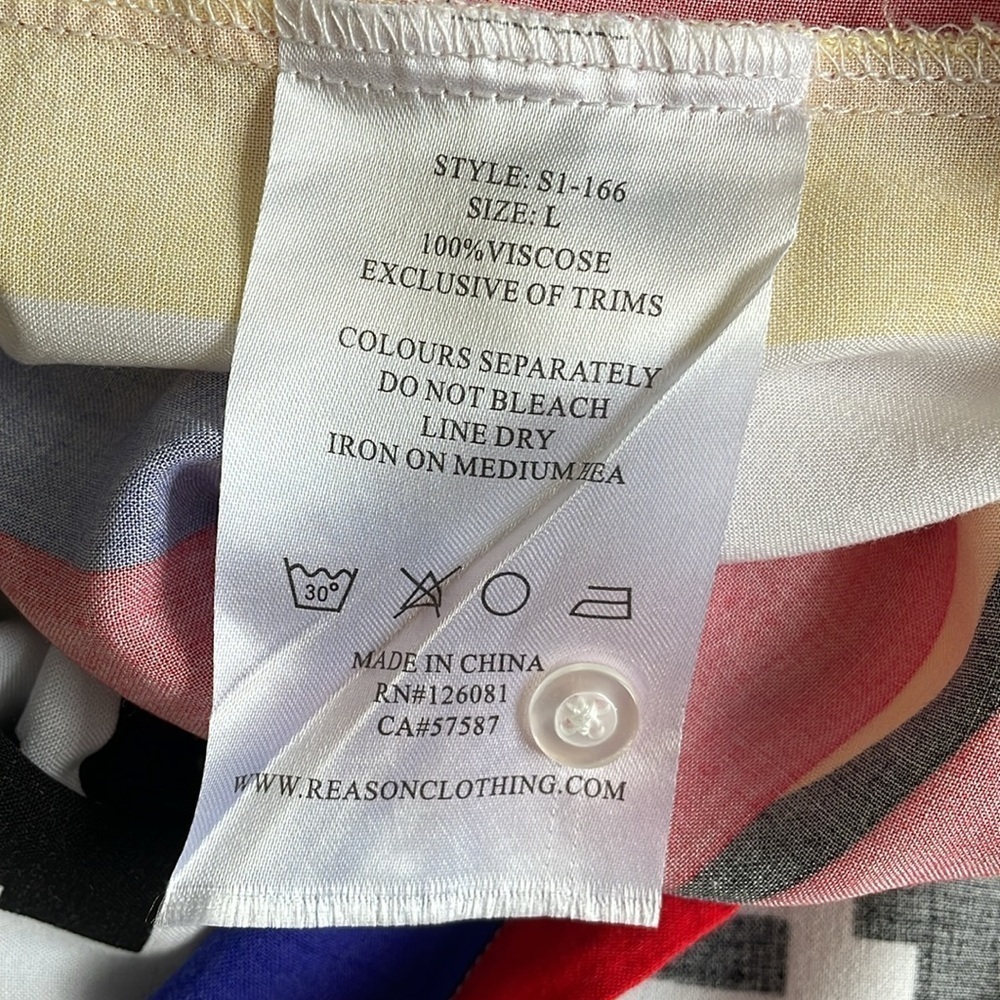 Reason Abstract Button Down Shirt - Picture 4 of 4